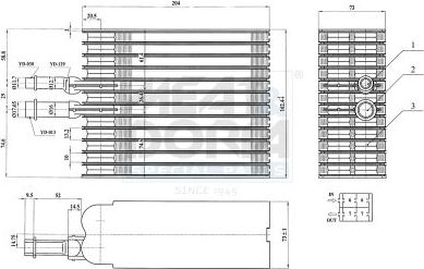 Испаритель кондиционера Meat & Doria. Артикул 997115