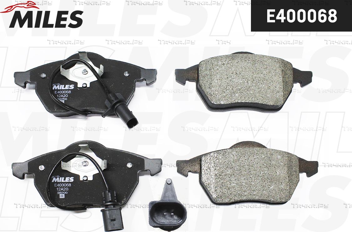 Тормозные колодки Miles (Low-Metallic) передние для Skoda Superb I 2001-2008. Артикул E400068