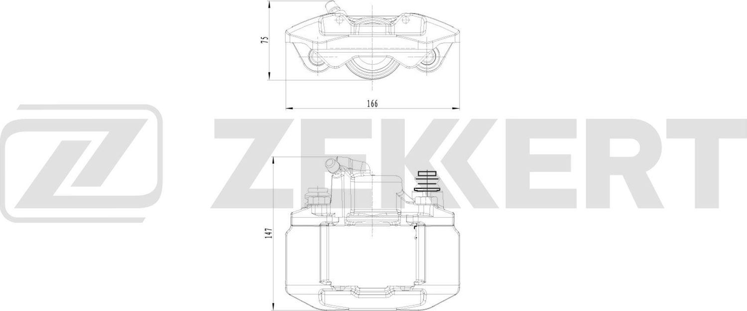 Тормозной суппорт Zekkert (Чугун). Артикул BS-8338