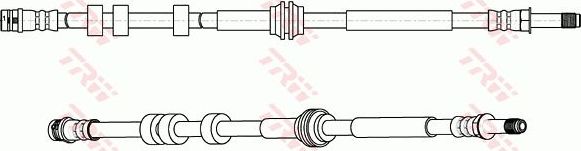 Тормозной шланг TRW задний для Porsche Macan I 2014-2026. Артикул PHB661