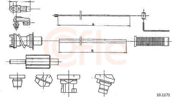 Трос газа Cofle для Fiat Ducato I 1990-1994. Артикул 10.1171