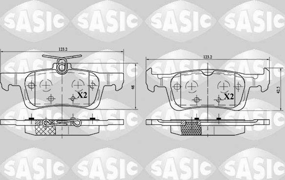 Тормозные колодки Sasic. Артикул 6210052