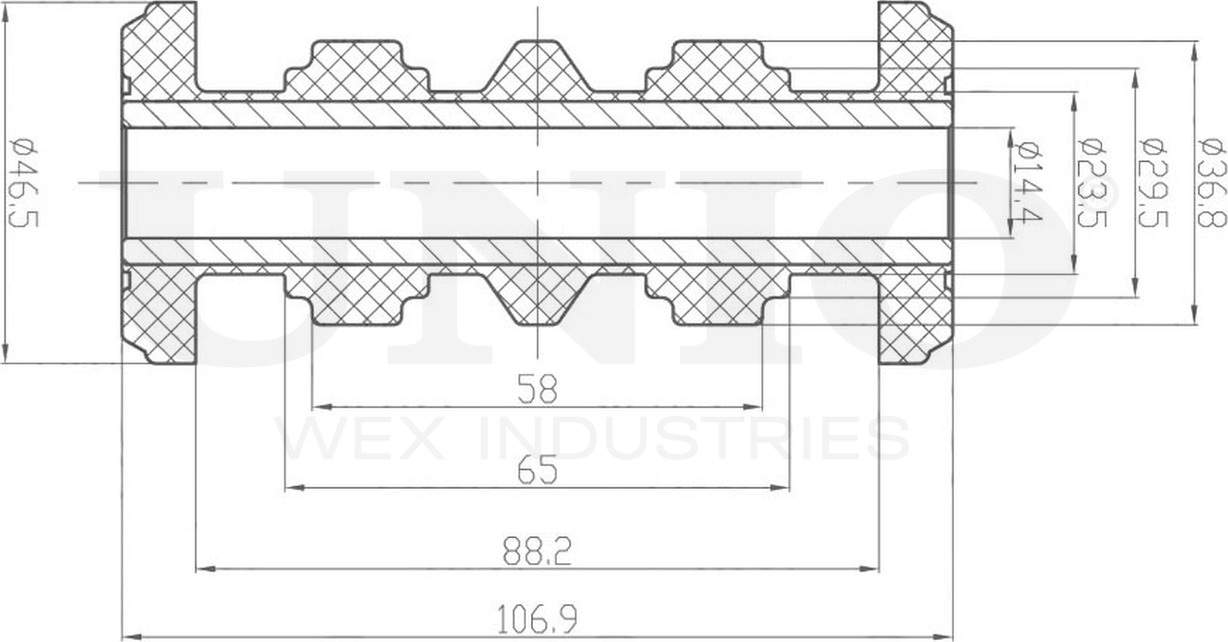 Сайлентблок рессоры (Unio). Артикул RMP-20257