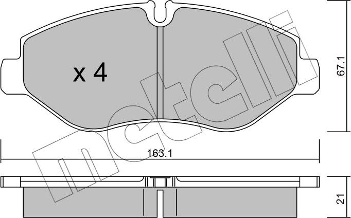 Тормозные колодки Metelli. Артикул 22-0671-1