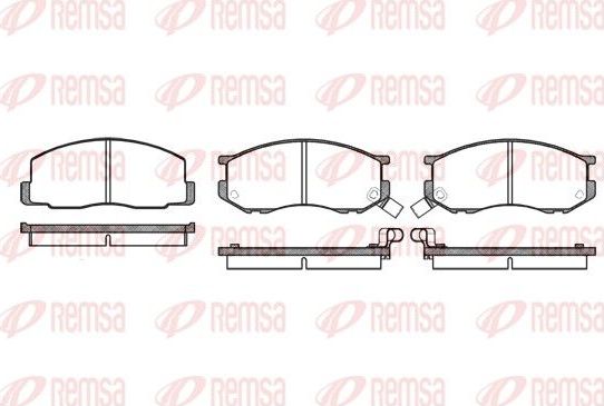 Тормозные колодки Remsa передние для Toyota Lite Ace IV 1992-1995. Артикул 0187.02