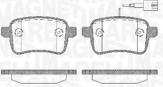 Тормозные колодки Magneti Marelli задние для Dodge Dart 2012-2016. Артикул 363916060129