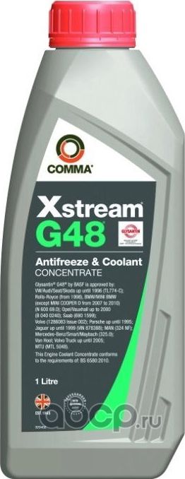 Антифриз зеленый концентрат COMMA 1л XSTREAM G48 CONCENTRATED ANTIFREEZE Comma. Артикул XSG1L