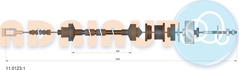 Трос сцепления Adriauto. Артикул 11.0123.1