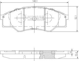 Тормозные колодки Nipparts. Артикул N3602137