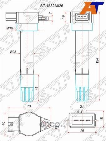 КАТУШКА ЗАЖИГАНИЯ MMC PAJEROMONTERO 06- 3,8 (SAT). Артикул ST1832A026