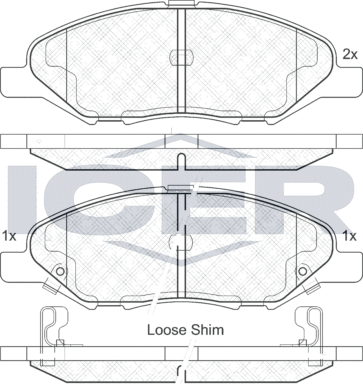 Тормозные колодки Icer. Артикул 182074