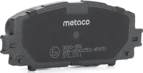 Колодки тормозные передние к-кт (Metaco). Артикул 3000356