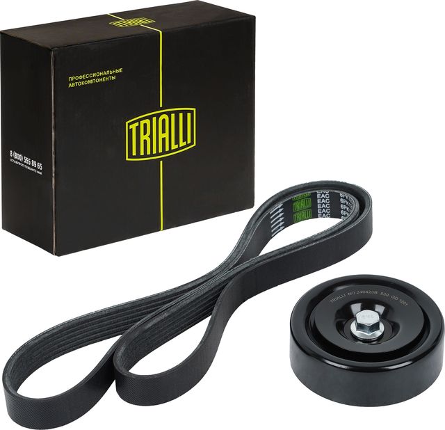 Приводной ремень поликлиновой с роликами (комплект) Trialli для Kia Venga I 2010-2018. Артикул GD 1201