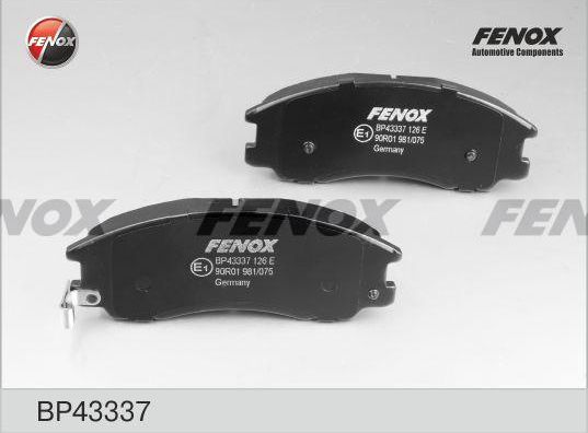 Тормозные колодки Fenox передние для Hyundai Terracan I 2001-2006. Артикул BP43337