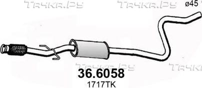 Глушитель Asso для Peugeot 208 I 2012-2019. Артикул 36.6058
