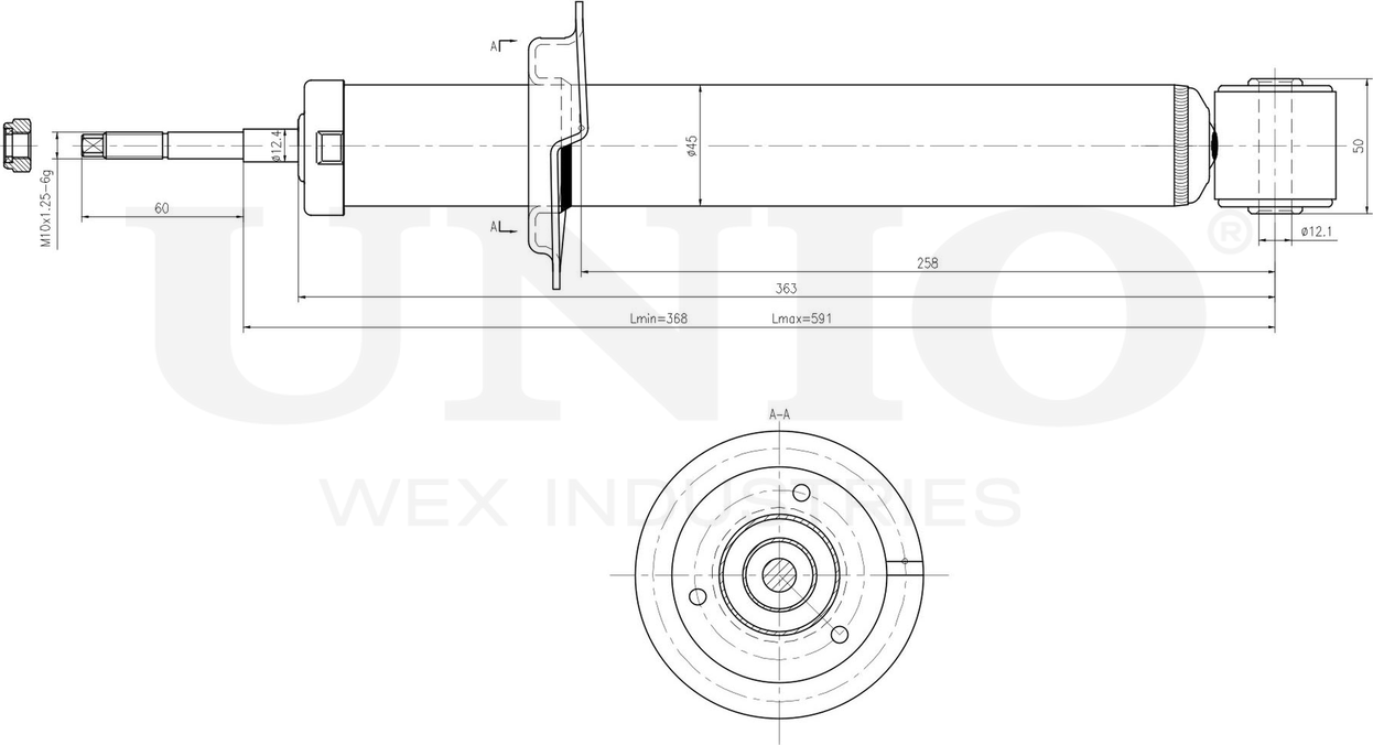 Амортизатор подвески (Unio). Артикул SAB-20048