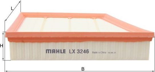 Воздушный фильтр Mahle. Артикул LX 3246