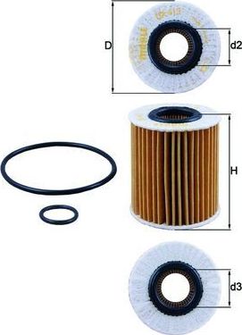 Масляный фильтр Mahle-Knecht. Артикул OX 413D1