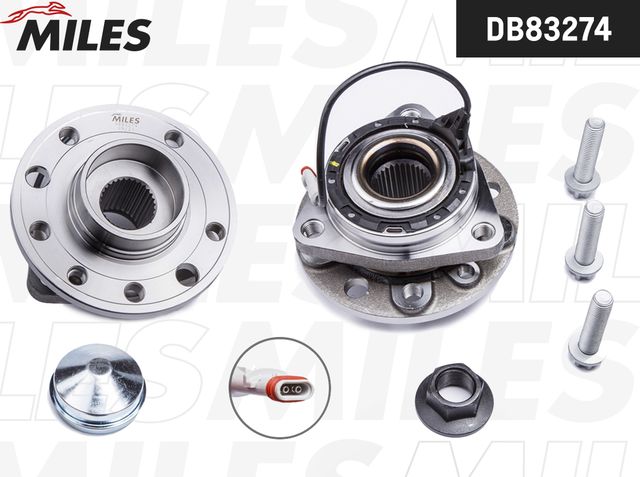 Ступица колеса с интегрированным подшипником Miles передняя для Opel Astra H 2004-2010. Артикул DB83274
