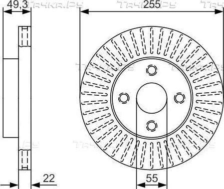 Тормозной диск Bosch. Артикул 0 986 479 T11