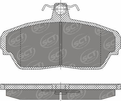 Тормозные колодки SCT-Germany передние для Honda Civic VII 2000-2005. Артикул SP 187 PR