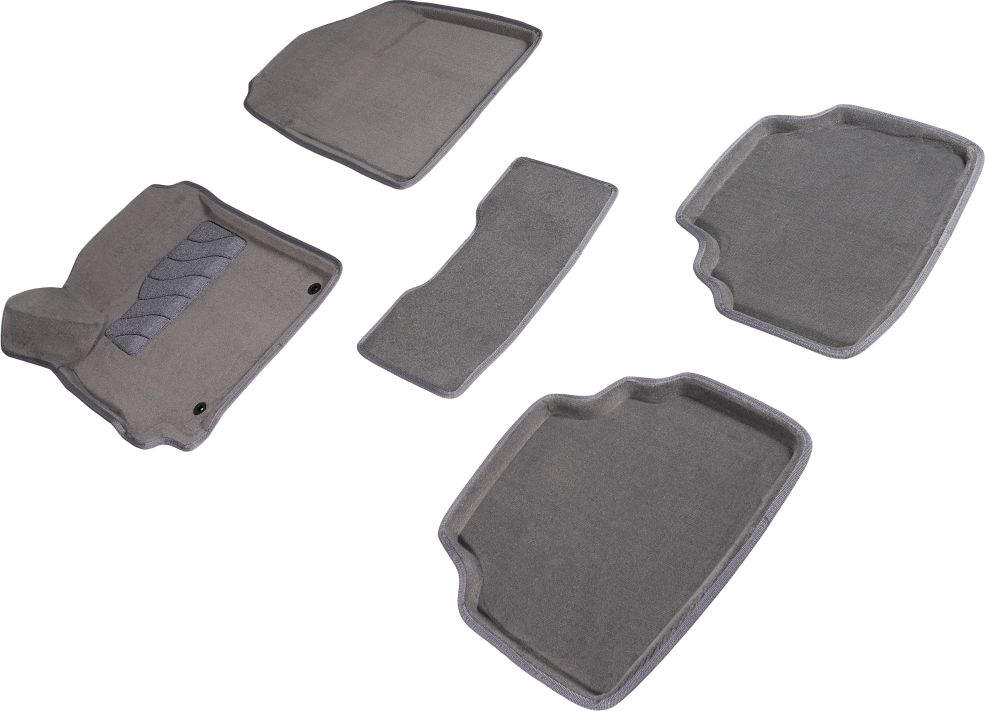 Коврики Seintex 3D ворсовые для салона Kia Seltos 2019-2026 СЕРЫЕ. Артикул 96165