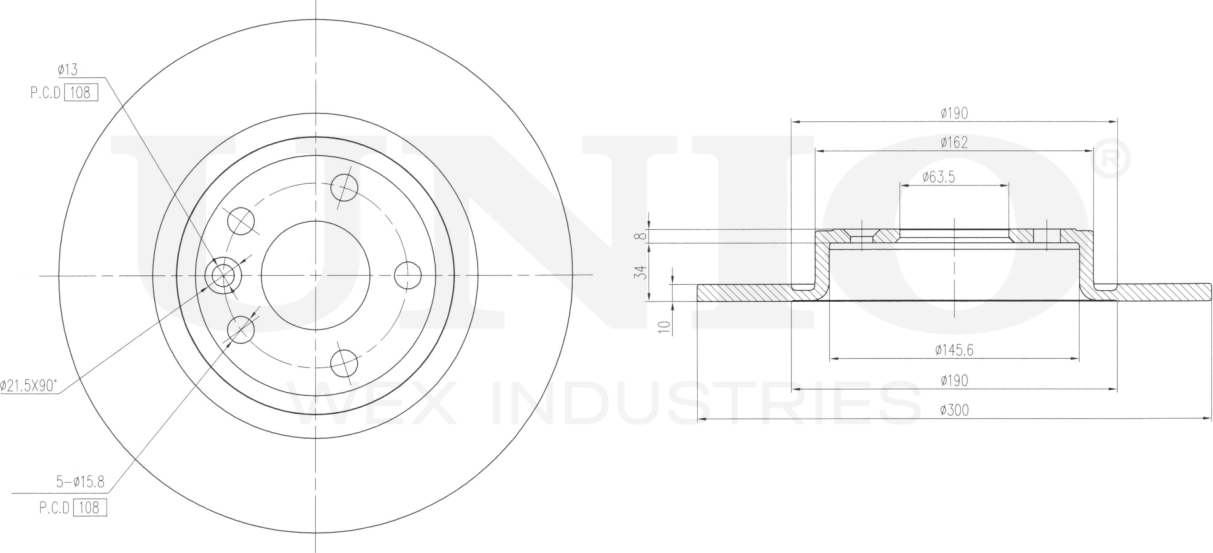 Диск тормозной (Unio). Артикул BRD-20578