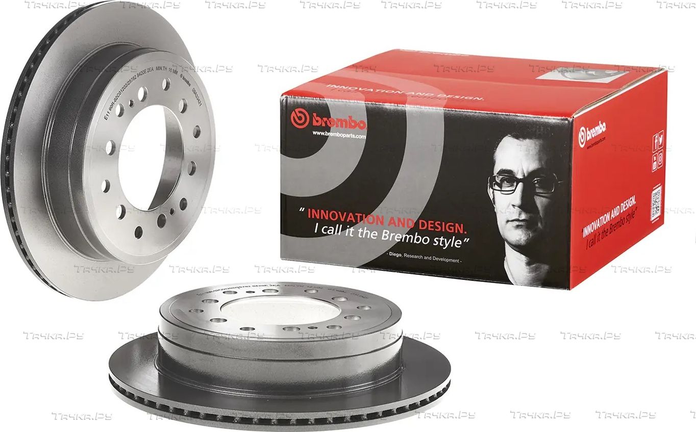 Тормозной диск Brembo UV Coated задний для Toyota 4Runner V 2010-2026. Артикул 09.A334.21