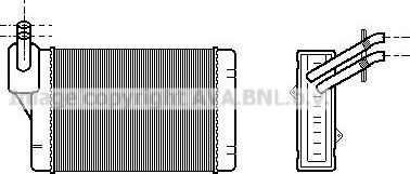 Радиатор отопителя (печки) AVA для SEAT Inca I 1995-2003. Артикул VN6069