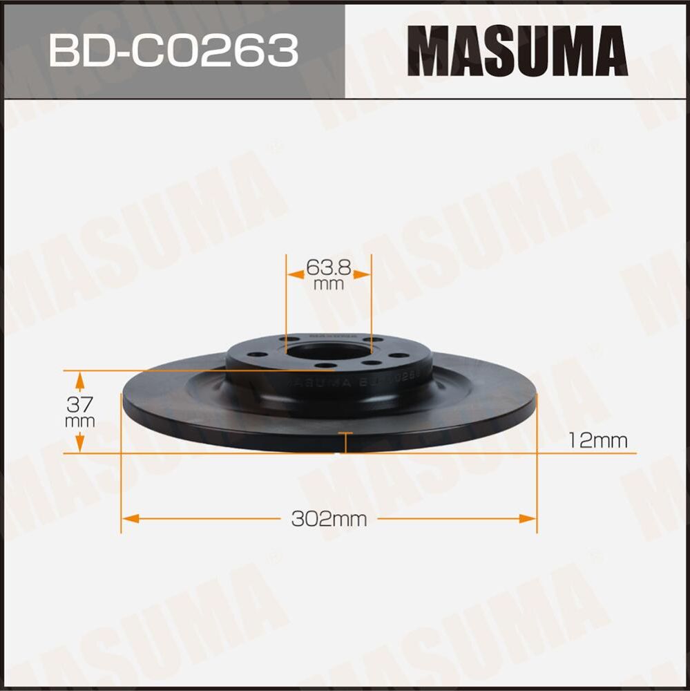 Диск тормозной MASUMA,. Артикул BDC0263