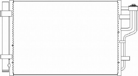 Радиатор кондиционера (конденсатор) Sakura для Hyundai Elantra IV (HD) 2006-2011. Артикул 5221-9805