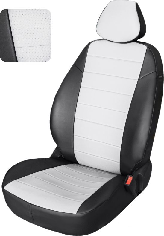 Чехлы PSV Классика на сидения для Volkswagen Polo V седан 2009-2026, цвет Черно-белый. Артикул 133555