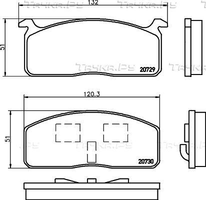 Тормозные колодки Nisshinbo. Артикул NP1121