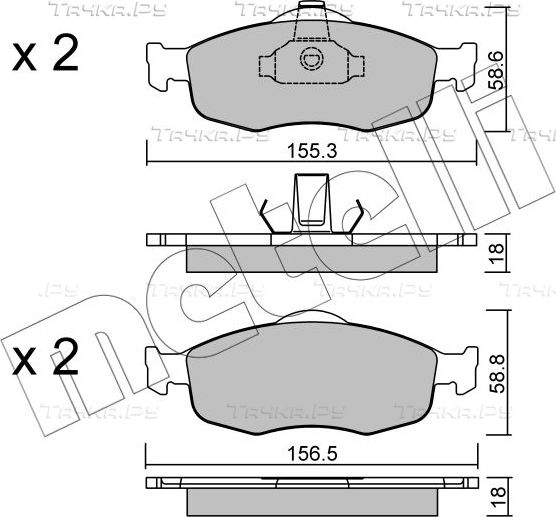Тормозные колодки Metelli передние для Ford Mondeo II 1996-2000. Артикул 22-0146-0