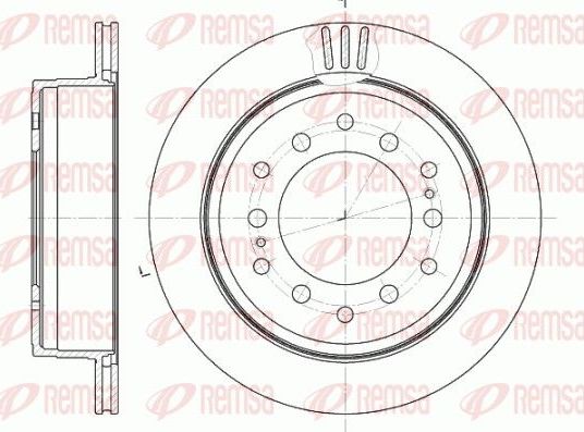 Тормозной диск Remsa задний для Lexus GX I 2001-2009. Артикул 6956.10