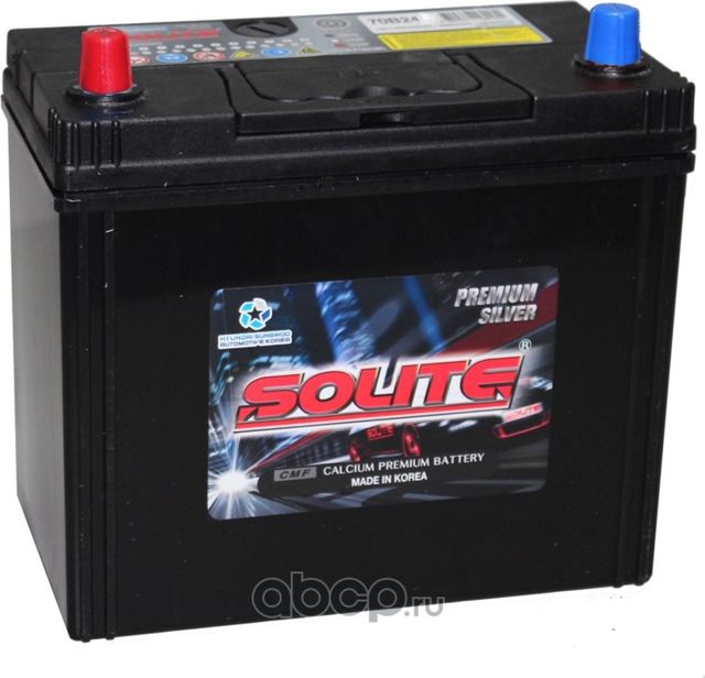 59 Ач Solite Silver (70B24R) п/п тонк.кл. Solite. Артикул 70B24R