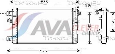 Радиатор охлаждения двигателя AVA для Fiat Seicento I 1998-2010. Артикул FTA2239