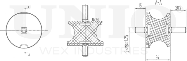 Опора КПП (Unio). Артикул RMP-15003