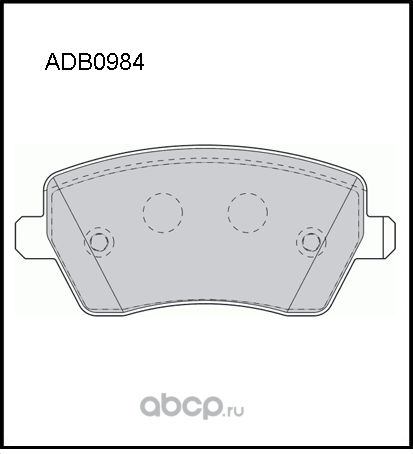 Колодки тормозные ЛАДА Vesta,Largus RENAULT Logan,Clio NISSAN Micra,Note передни (Allied Nippon). Артикул ADB0984HD