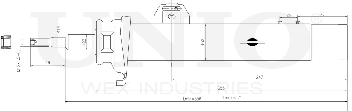 Амортизатор подвески (Unio). Артикул SAB-10281