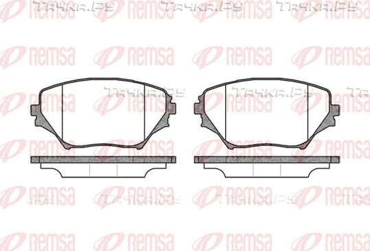 Тормозные колодки Remsa передние для Toyota RAV4 II (XA20) 2000-2005. Артикул 0813.00
