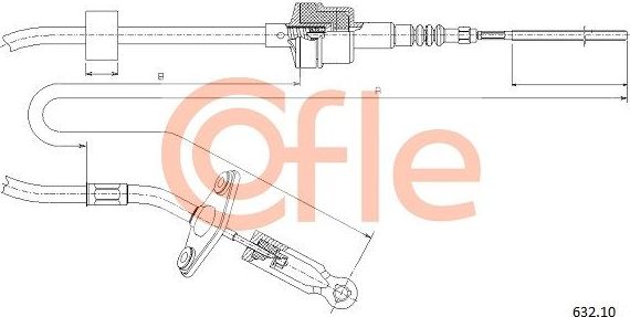 Трос сцепления Cofle. Артикул 632.10