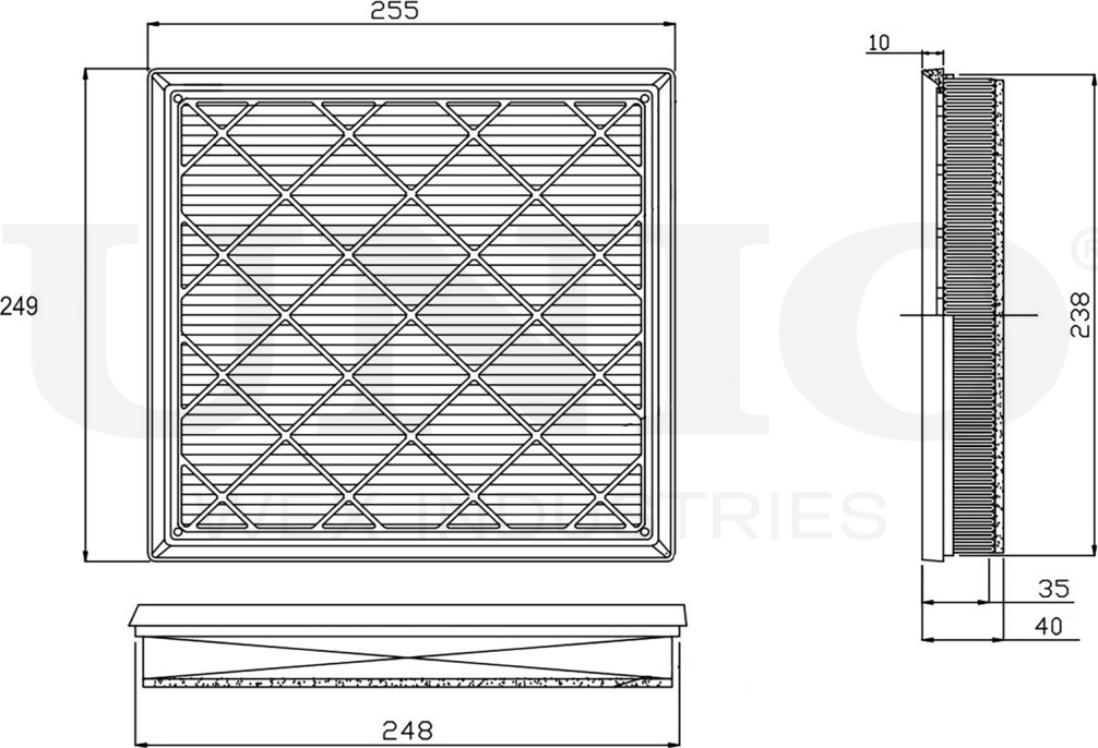 Фильтр воздушный (Unio). Артикул FLT-10058