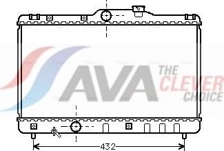 Радиатор охлаждения двигателя AVA для Toyota Corolla E100 1992-1997. Артикул TO2140