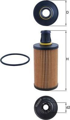 Масляный фильтр Mahle-Knecht. Артикул OX 1338D