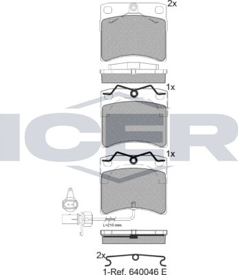 Тормозные колодки Icer. Артикул 141321