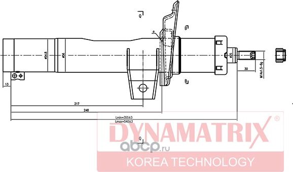 Амортизатор подвески газонаполненный (Dynamatrix-Korea). Артикул DSA335808