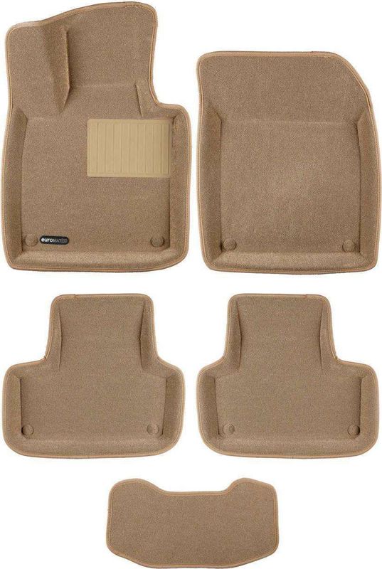 Коврики текстильные Euromat 3D Business для салона Volvo XC60 II 2018-2026 БЕЖЕВЫЕ. Артикул EMC3D-005502T