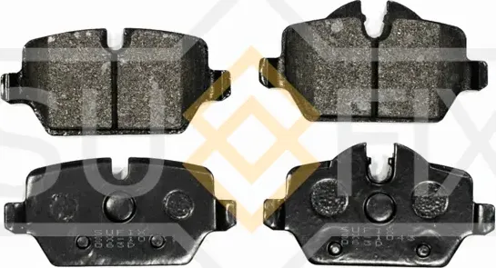 Колодки дисковые тормозные задние правые/левые BMW 1 (E81) 2006-2012 (Sufix). Артикул SX1043