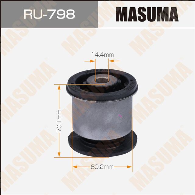 Сайлентблок заднего рычага подвески Masuma. Артикул RU-798